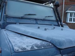 The Land Rover all frosted up